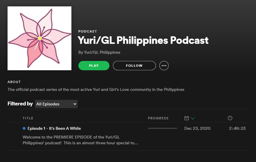 Yuri/GL Philippines Podcast Series is now on Spotify
